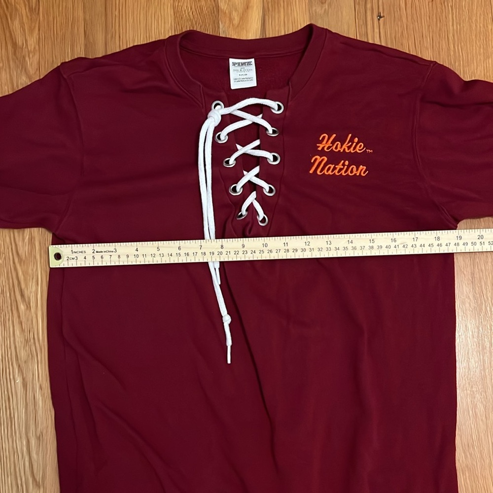 VS Virginia tech hokies Football Corset Lace Up Sweatshirt Red Limited SMALL - Picture 6 of 10